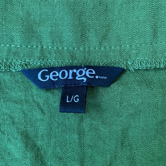 Green Button Up Top - Picture 2 of 5